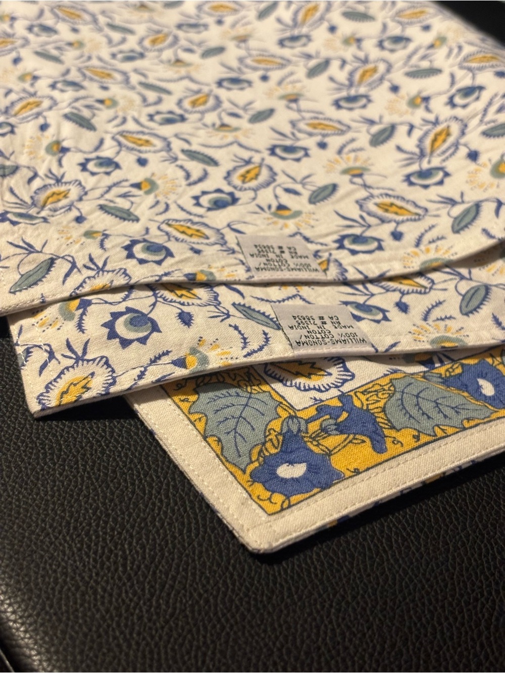 Williams Sonoma Floral Print Table cloths set of 2 - 100% cotton